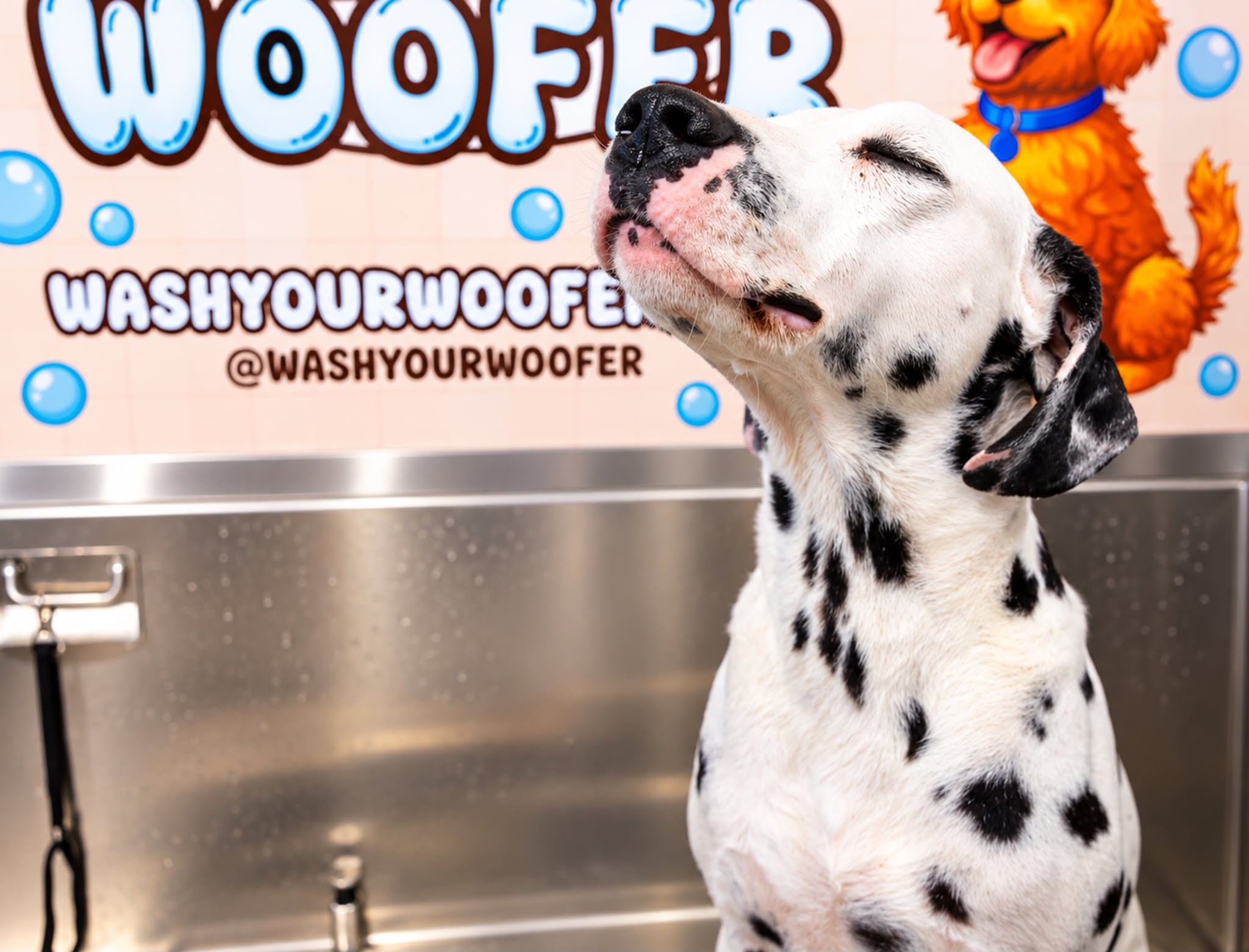 Happy dog after using Wash your Woofer